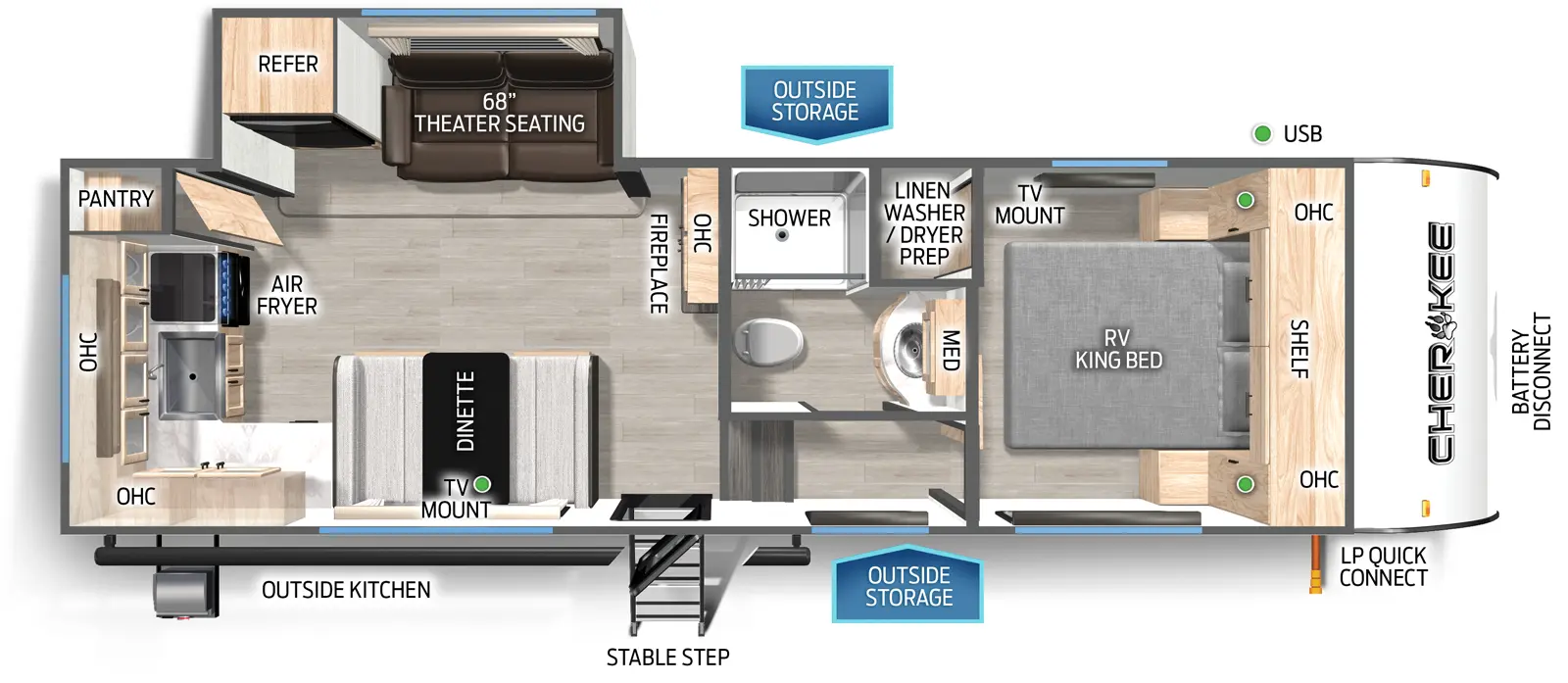 Cherokee 255SBL Floorplan